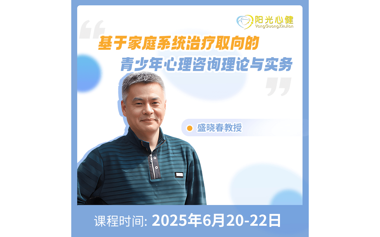 盛晓春教授《基于家庭系统治疗取向的青少年心理咨询理论与实务》