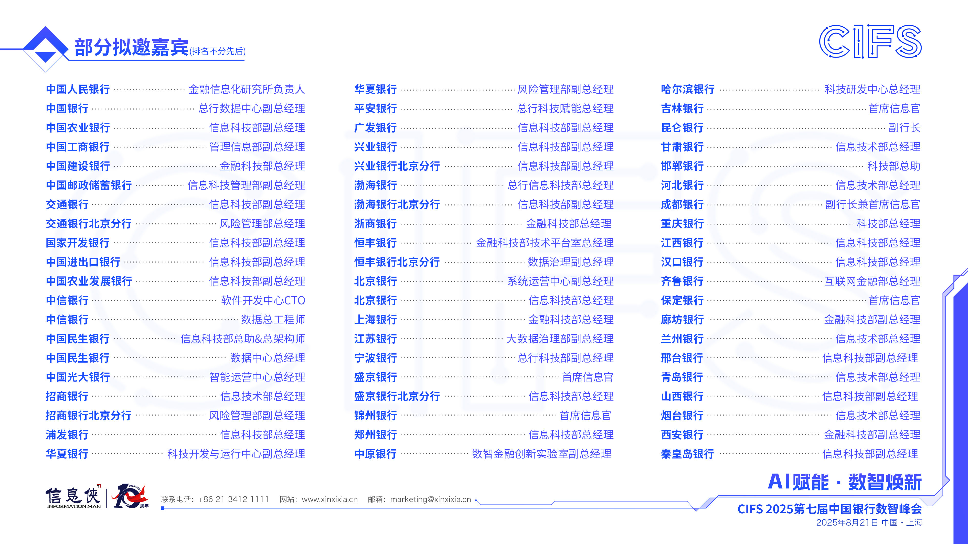 CIFS 2025第七届中国银行数智峰会