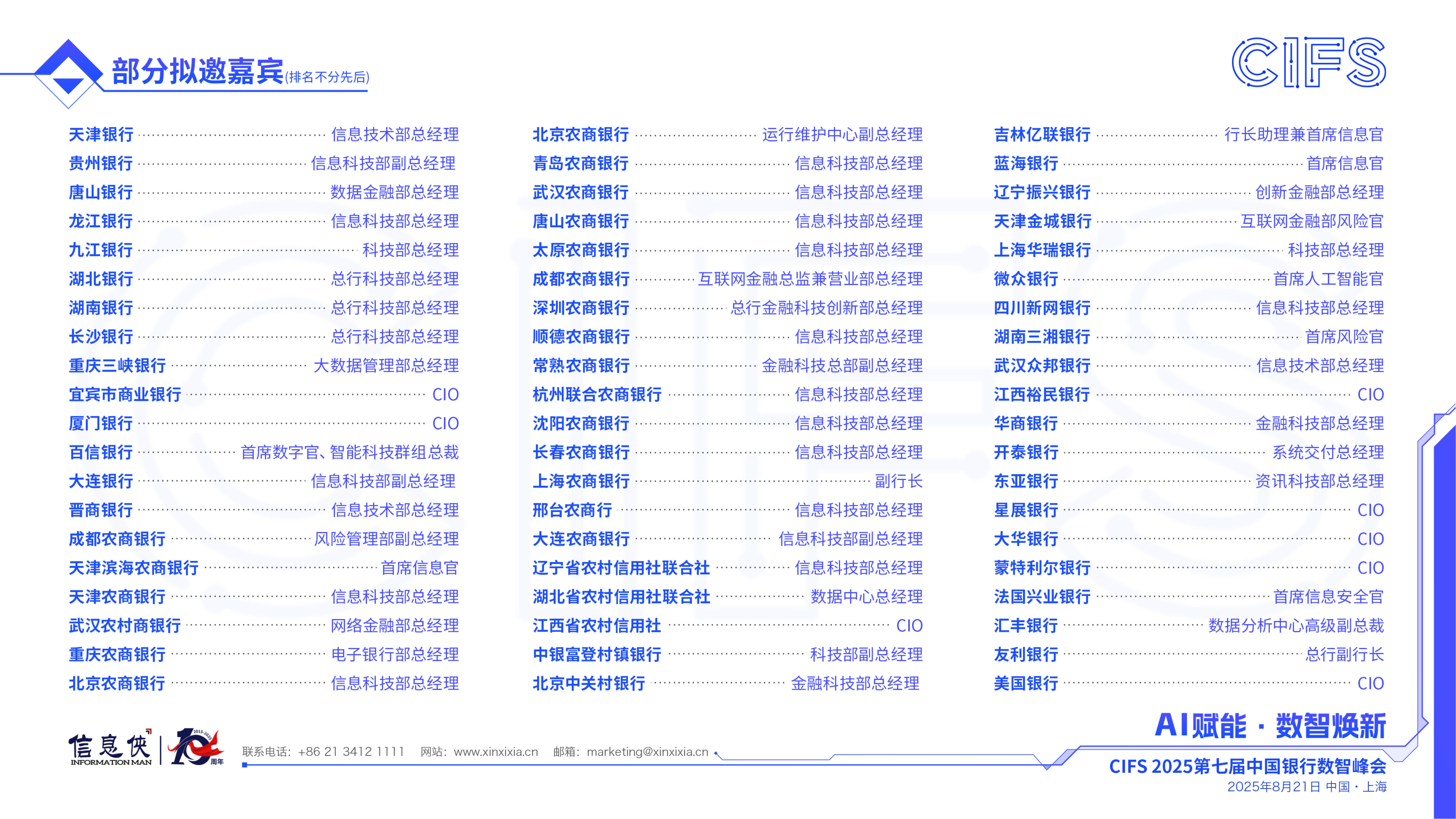 CIFS 2025第七届中国银行数智峰会