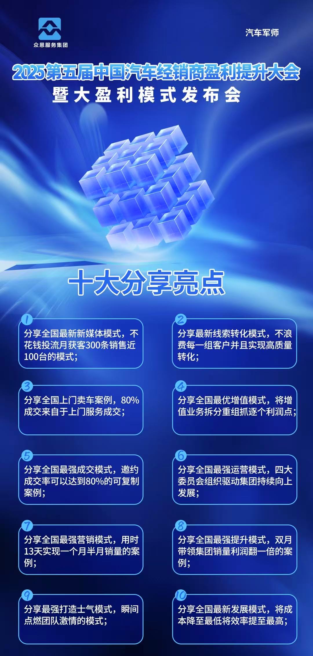 2025第五届中国汽车经销商盈利提升大会暨大盈利模式发布会