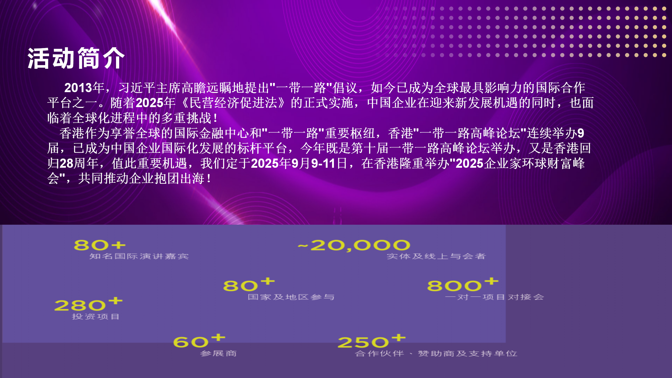 2025企业家财富峰会&一带一路高峰论坛