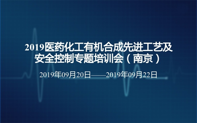 2019医药化工有机合成先进工艺及安全控制专题培训会（南京）