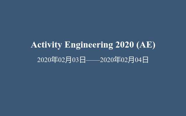 Activity Engineering 2020 (AE)